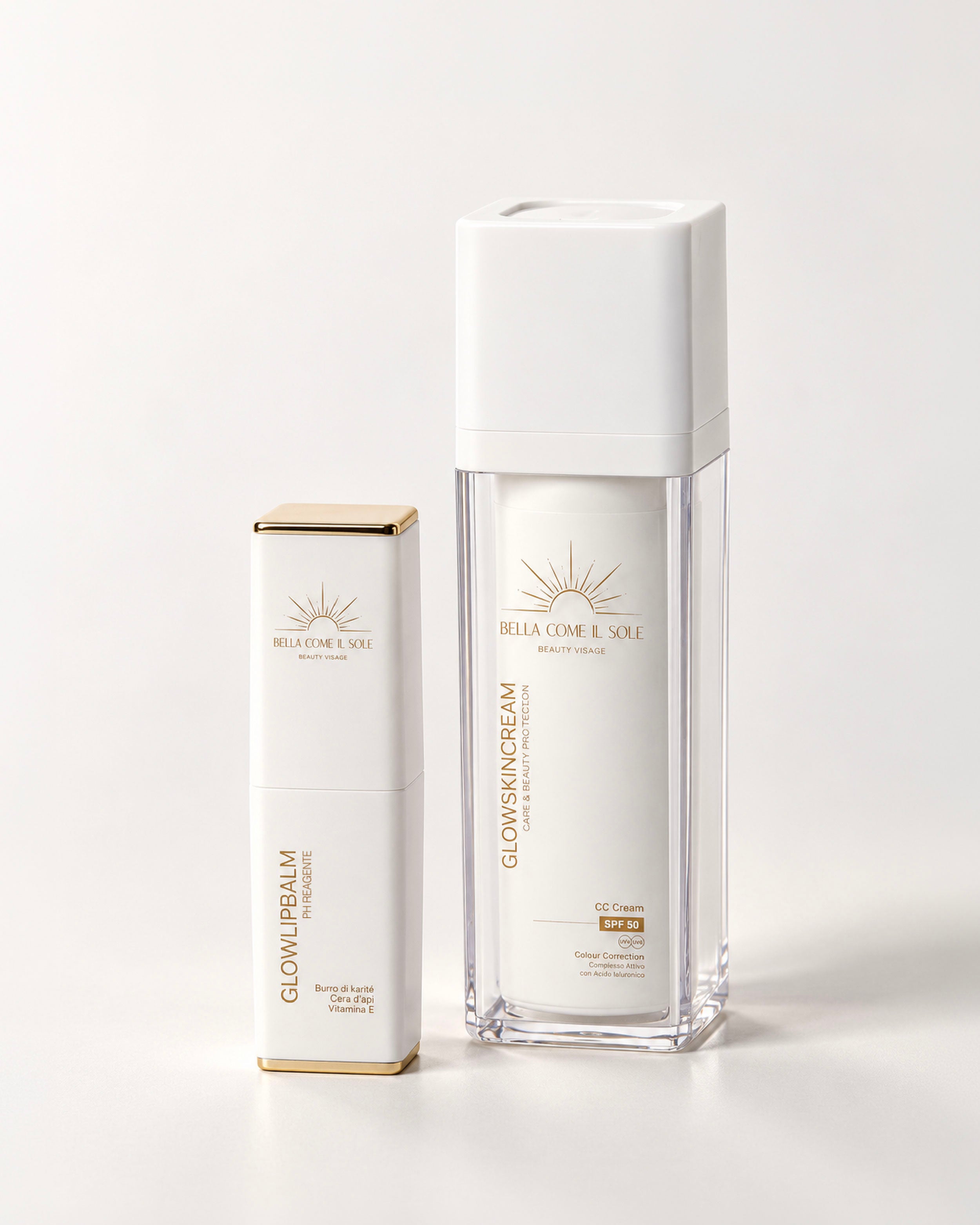 Glow Skin Cream e Glow Lipbalm Bella come il sole